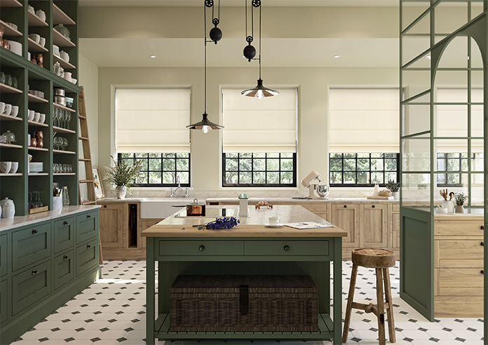 Florence Faux Suede, Fresh Cream - Roman Blind - Image 8